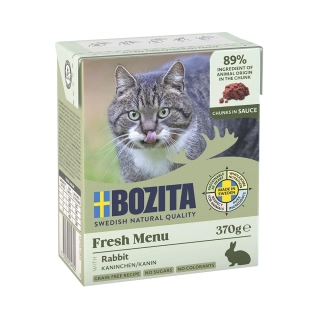 Bozita Cat kousky v omáčce s králičím, tetrapak 370 g