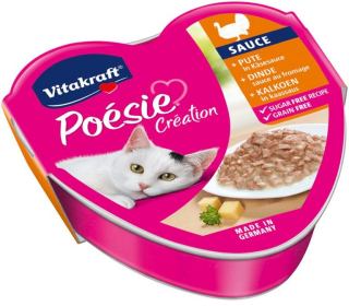 Vitakraft Cat Poésie Création Sauce  vanička pro kočky krůta sýr 85g
