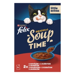 Felix Soup Original hovězí kuře a jehněčí 6 x 48 g