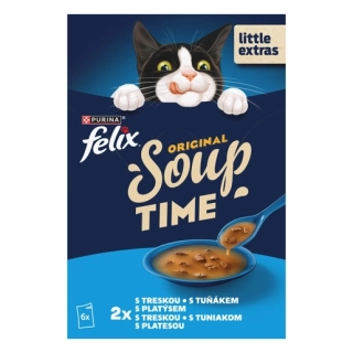 Felix Soup Original s treskou tuňákem a platýsem 6 x 48 g
