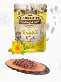 Carnilove Cat kapsička pro koťata s králíkem a měsíčkem 85 g