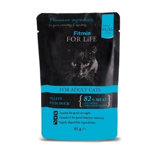 Fitmin For Life kapsička pro kočky s kachnou 85 g