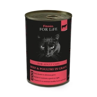 Fitmin For Life konzerva pro kočky s hovězím 415 g
