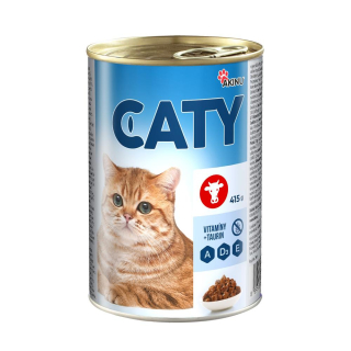Akinu Caty konzerva pro dospělé kočky s hovězím 415 g