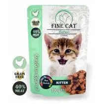 Fine Cat kapsička Grain-Free pro koťata s kuřetem v omáčce 100 g