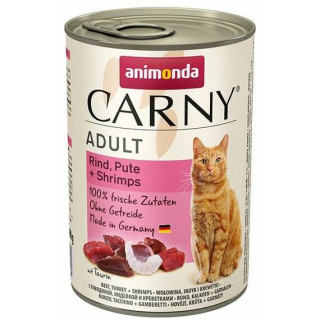 Animonda Carny Adult konzerva pro kočky s hovězím, krůtou a ráčky 400 g