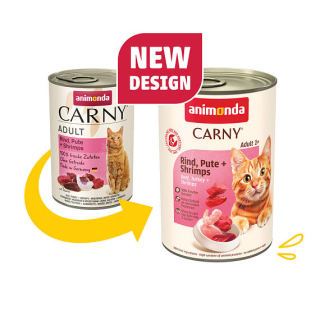 Animonda Carny Adult konzerva pro kočky s hovězím, krůtou a ráčky 400 g