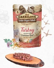 Carnilove Cat kapsička pro dospělé kočky s krůtou a kozlíkem 85 g