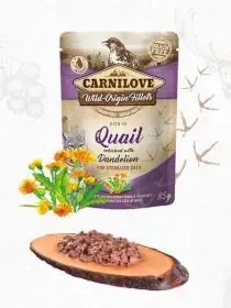 Carnilove Cat kapsička pro sterilizované kočky s křepelkou a pampeliškou 85 g