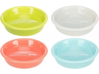 Keramická miska s motivem mrkve pro králíky - šedá - 200 ml/14 cm
