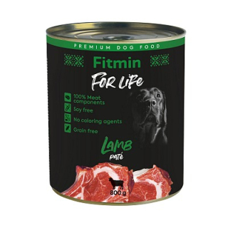 Fitmin konzerva pro psy jehně 800 g