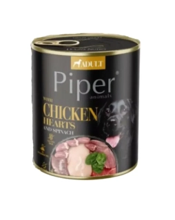 Piper konzerva pro psy kuřecí srdíčka 800 g