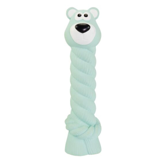 HipHop - Medvídek s latexovým lanem a chroupacím zvukem 15 cm, latex