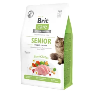 Brit Care Cat Senior Weight Control kuře GF granule pro kočky 400 g