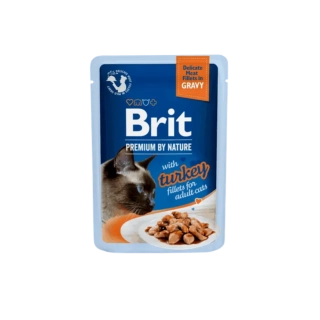 Brit Premium Cat kapsička pro kočky s krůtími filety v omáčce 85 g