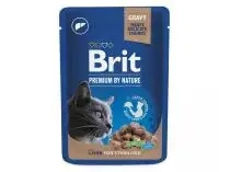 Brit Premium Cat kapsička pro sterilizované kočky s játry 100 g