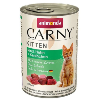Animonda Carny Kitten konzerva pro koťata s hovězím, kuřecím a králíkem 400 g