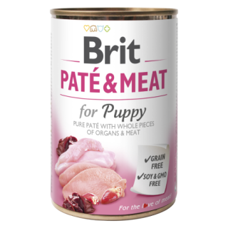 Brit Paté & Meat konzerva pro štěňata kuře 400 g