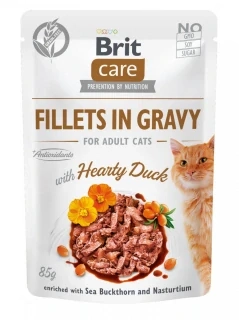 Brit Care Cat kapsička pro kočky s kachními filety v omáčce 85 g