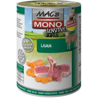 MAC's Cat Mono Sensitive konzerva pro kočky s jehněčím a mrkví 400 g
