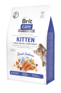 Brit Care Cat Kitten Gentle Digestion & Strong Immunity losos GF granule pro kočky  2 kg