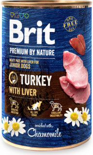 Brit Premium by Nature konzerva pro psy krůta, játra 400 g
