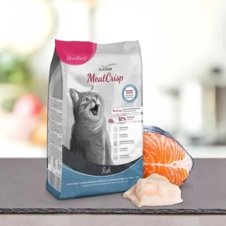 Platinum MeatCrisp Sterilised Fish losos a treska granule pro kastrované kočky 1,5 kg